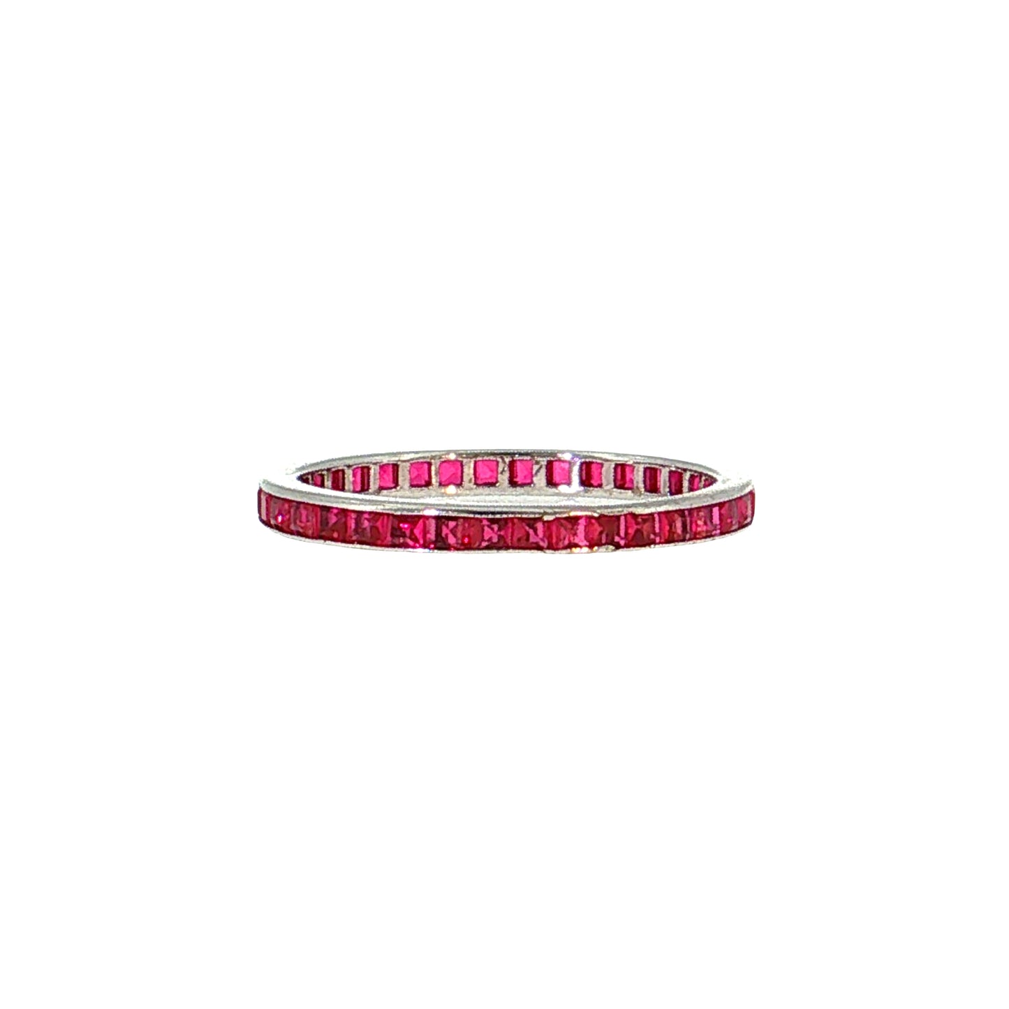 .72 Ruby Eternity Wedding Band 14k White Gold