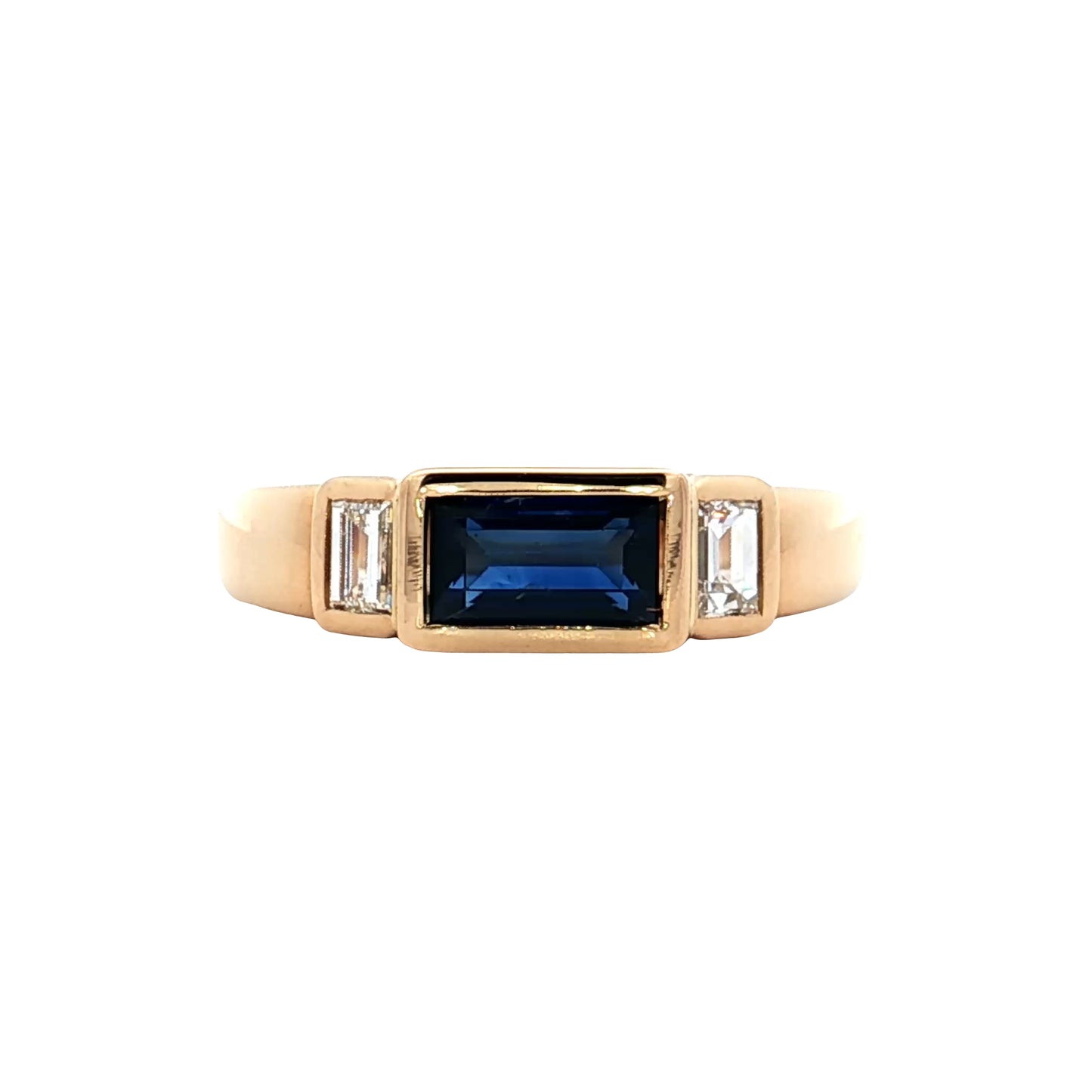 .73 Baguette Sapphire Engagement Ring in 18k
