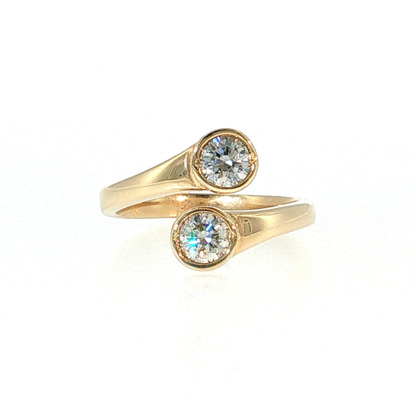.73 Diamond Bypass Cocktail Ring 14k Yellow Gold