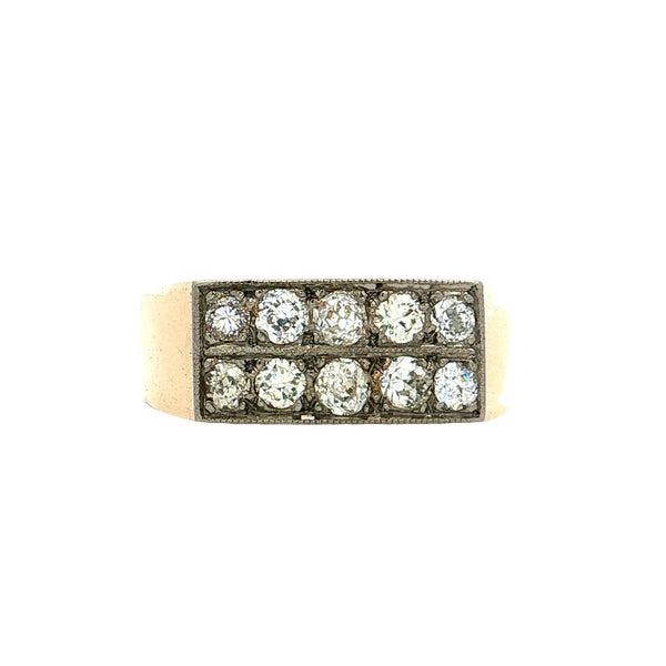 Mid-Century Diamond Cocktail Ring