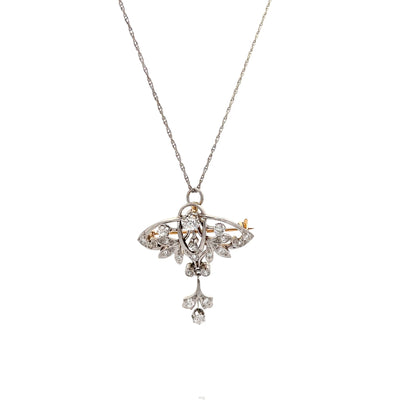 .77 Antique Edwardian Diamond Pendant in 14k