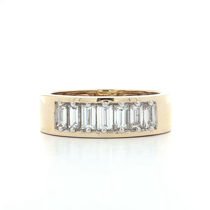 .78 Wide Diamond Stacking Ring 14k Yellow Gold