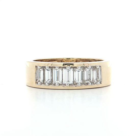 .78 Wide Diamond Stacking Ring 14k Yellow Gold