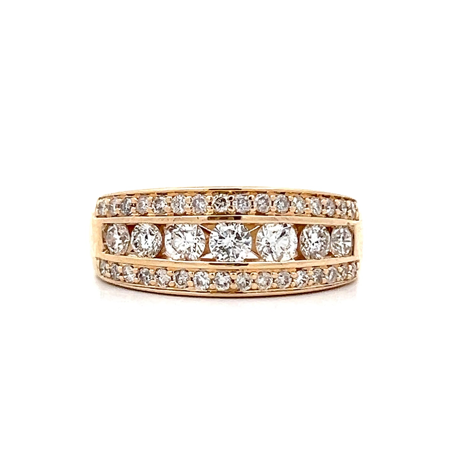 .79 Diamond Cocktail Band in 14k Yellow Gold