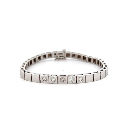 .80 Round Brilliant Diamond Bracelet in 14k White Gold