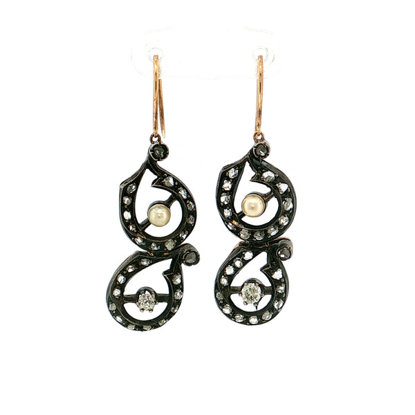 Georgian Diamond Drop Earrings