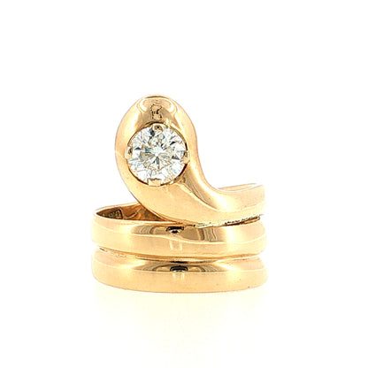 .84 Victorian Diamond Snake Cocktail Ring 18k