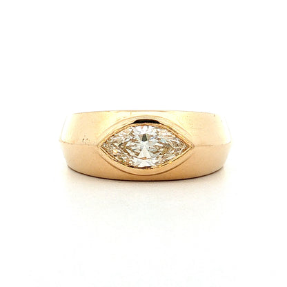 .90 East-West Marquise Diamond Engagement Ring 18k