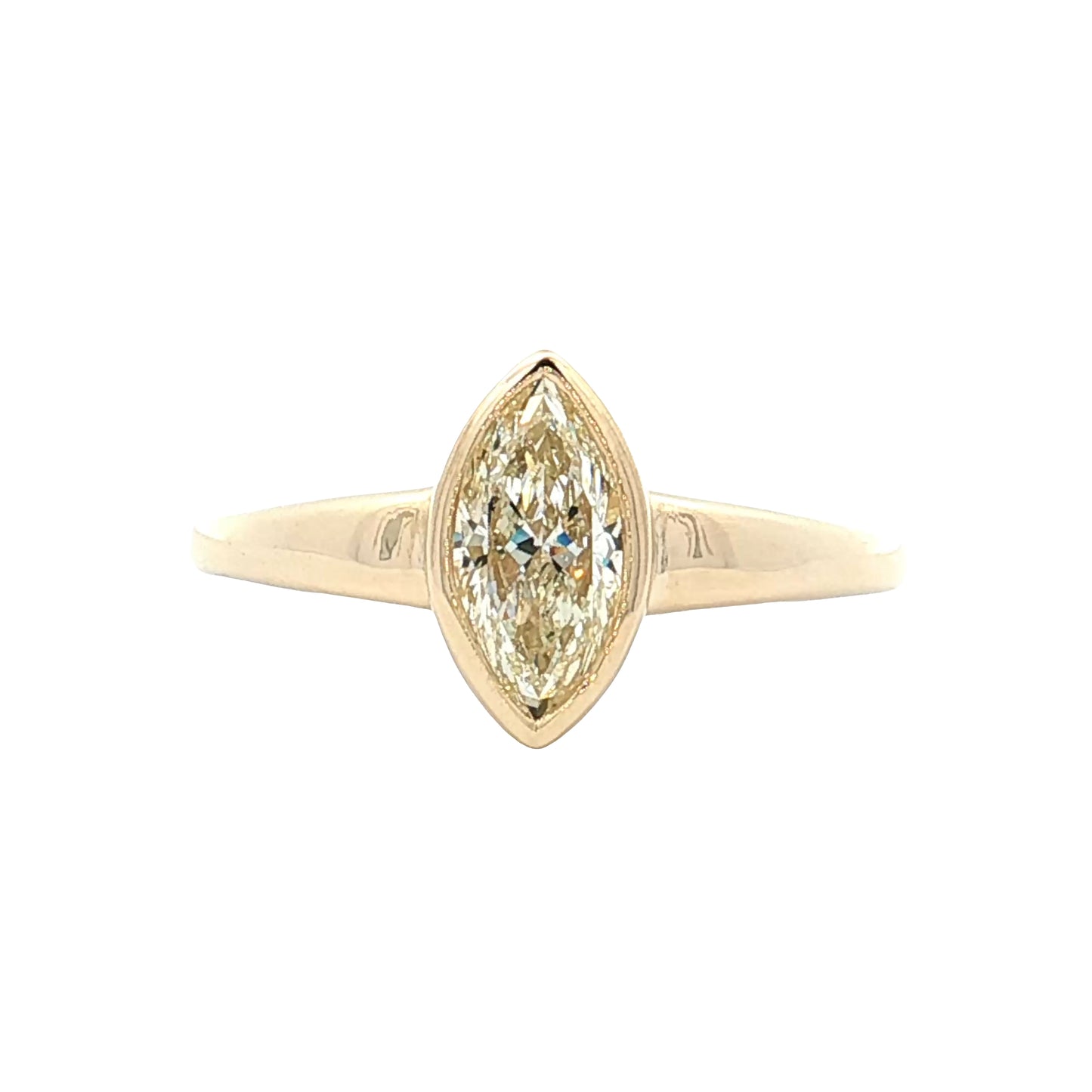 .90 Marquise Solitaire Diamond Engagement Ring 14k
