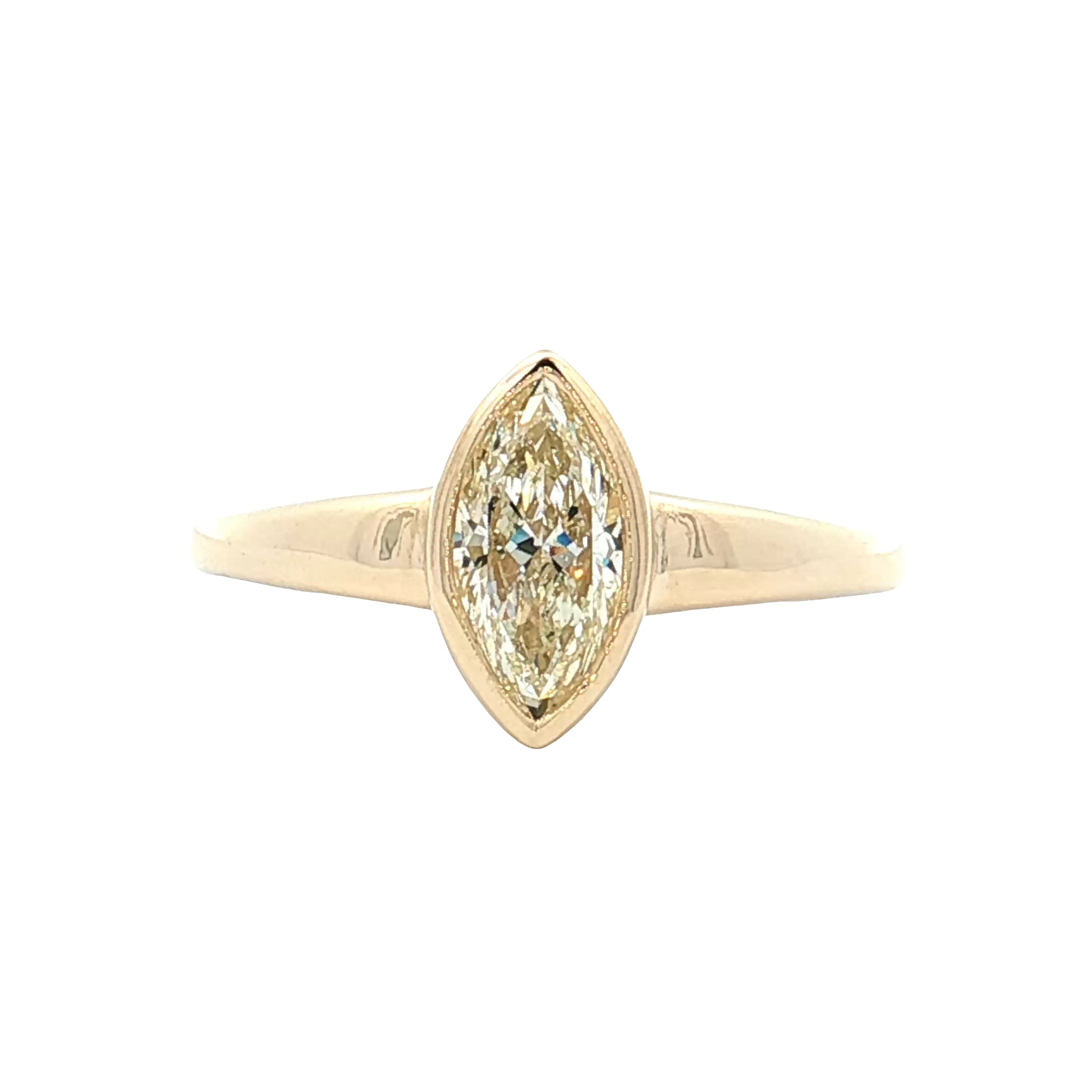 .90 Marquise Solitaire Diamond Engagement Ring 14k