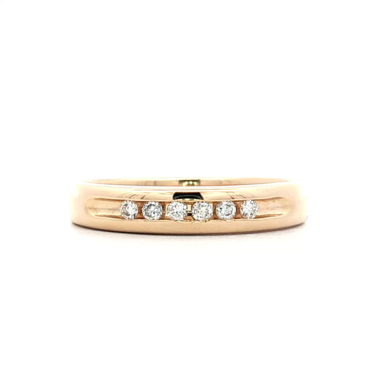 .90 Mens Diamond Wedding Band in 14k Yellow Gold