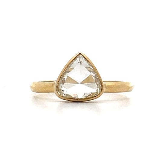 .91 Trillion Rose Cut Diamond Engagement Ring in 18k