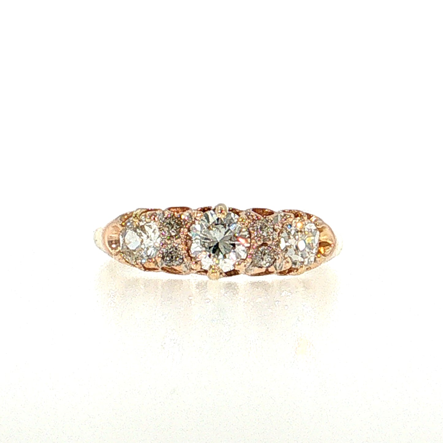 .92 Antique Victorian Diamond Engagement Ring 18k
