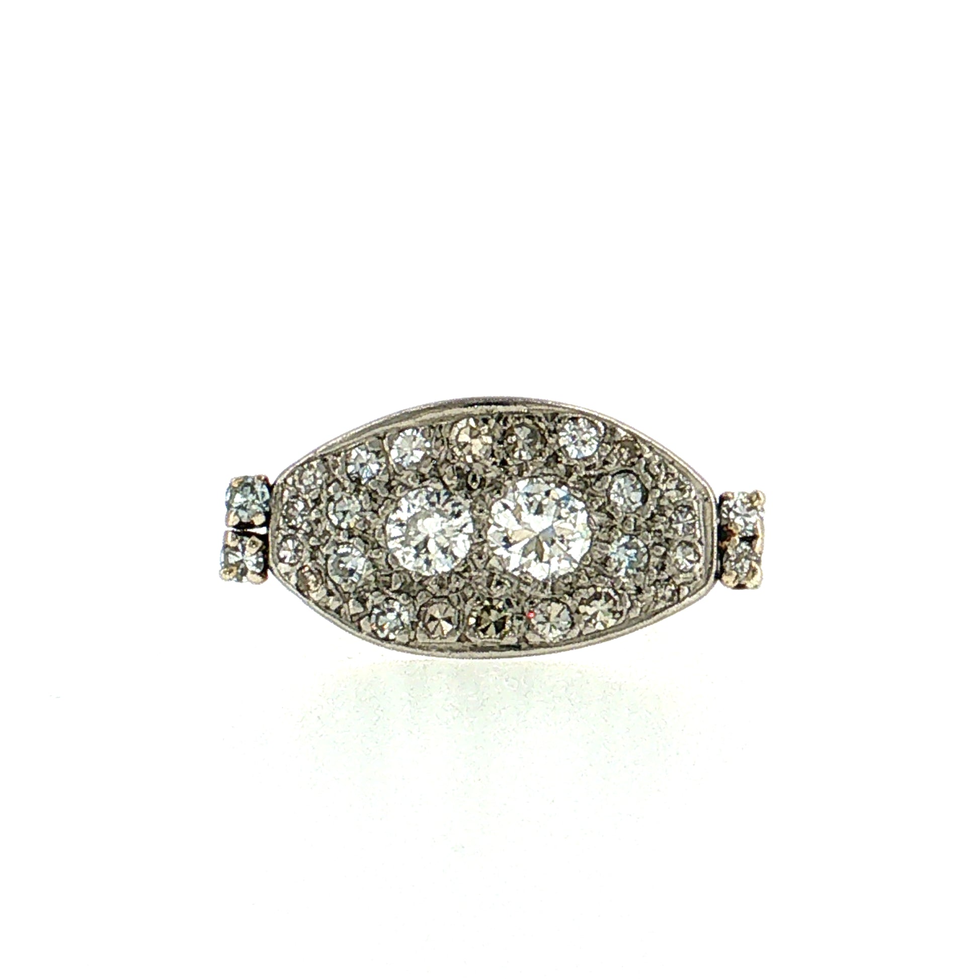 .93 Vintage Retro Diamond Cocktail Ring 14k