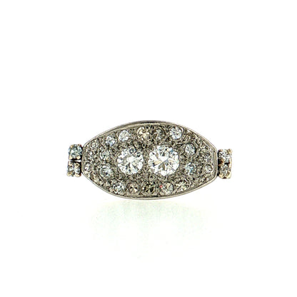 .93 Vintage Retro Diamond Cocktail Ring 14k