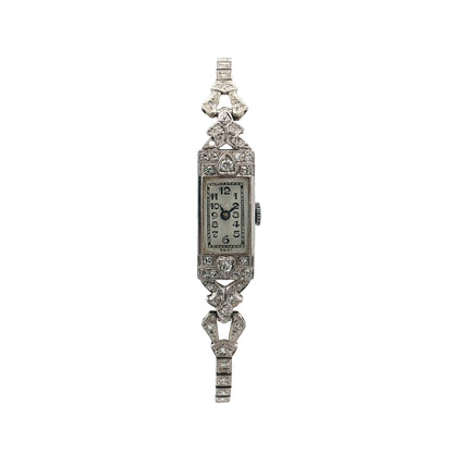 .95 Antique Art Deco Diamond Ladies Watch in Platinum