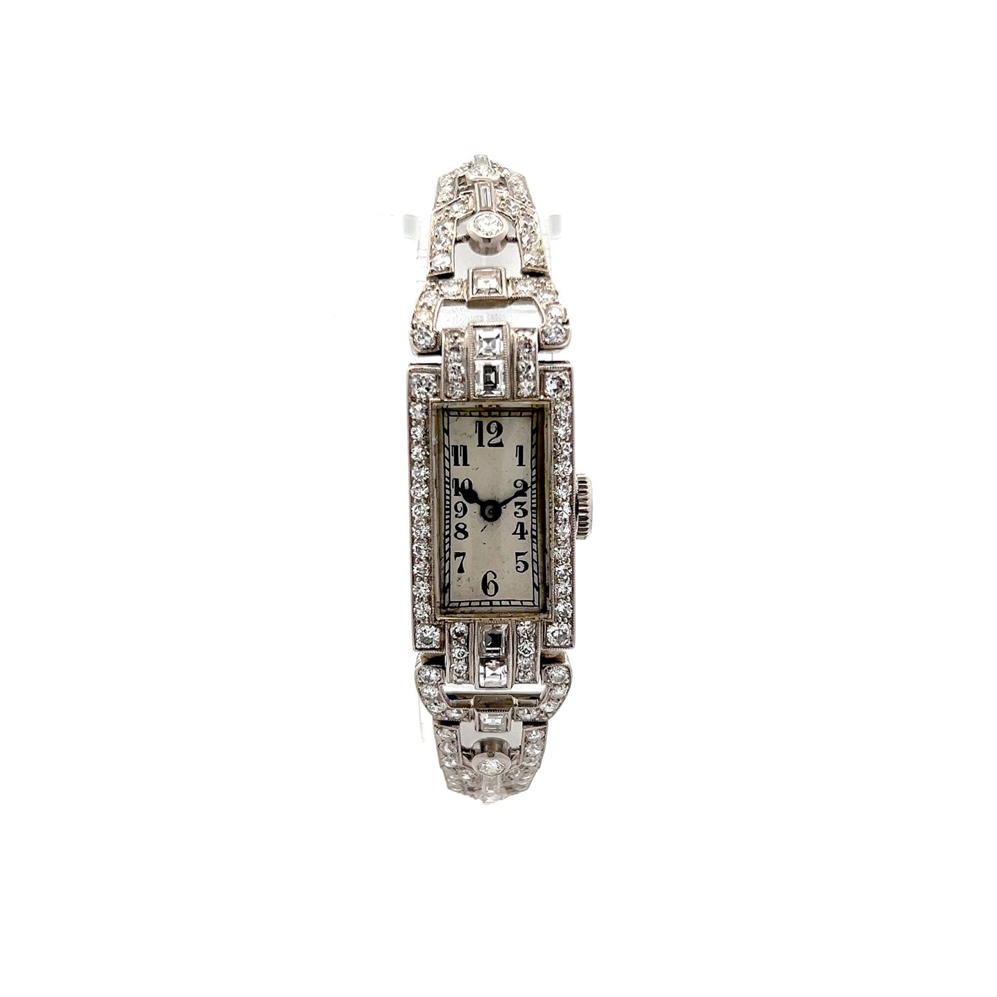 .95 Antique Art Deco Diamond Watch in in 14k White Gold