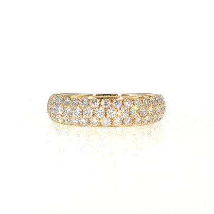 .97 Modern Diamond Pave Stacking Ring 14k