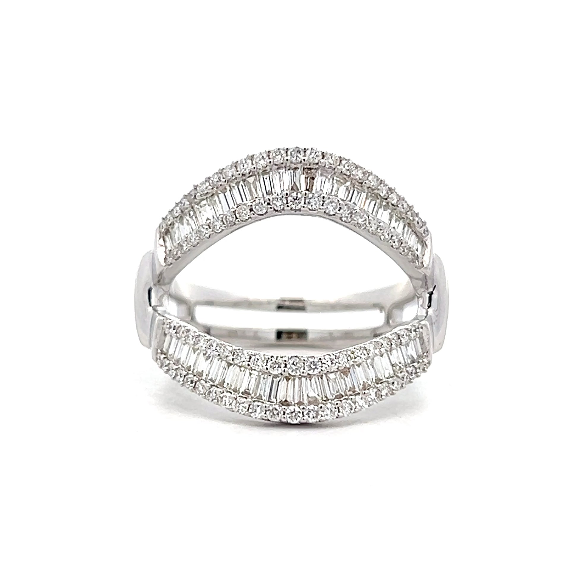 .98 Baguette Cut Diamond Eternity Cocktail Ring 14k