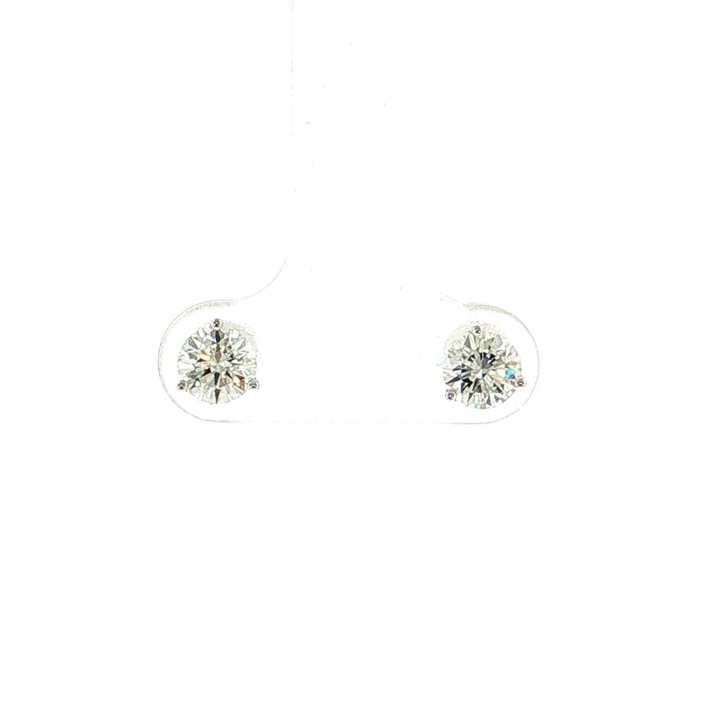 .99 Diamond Stud Earrings 14k White Gold