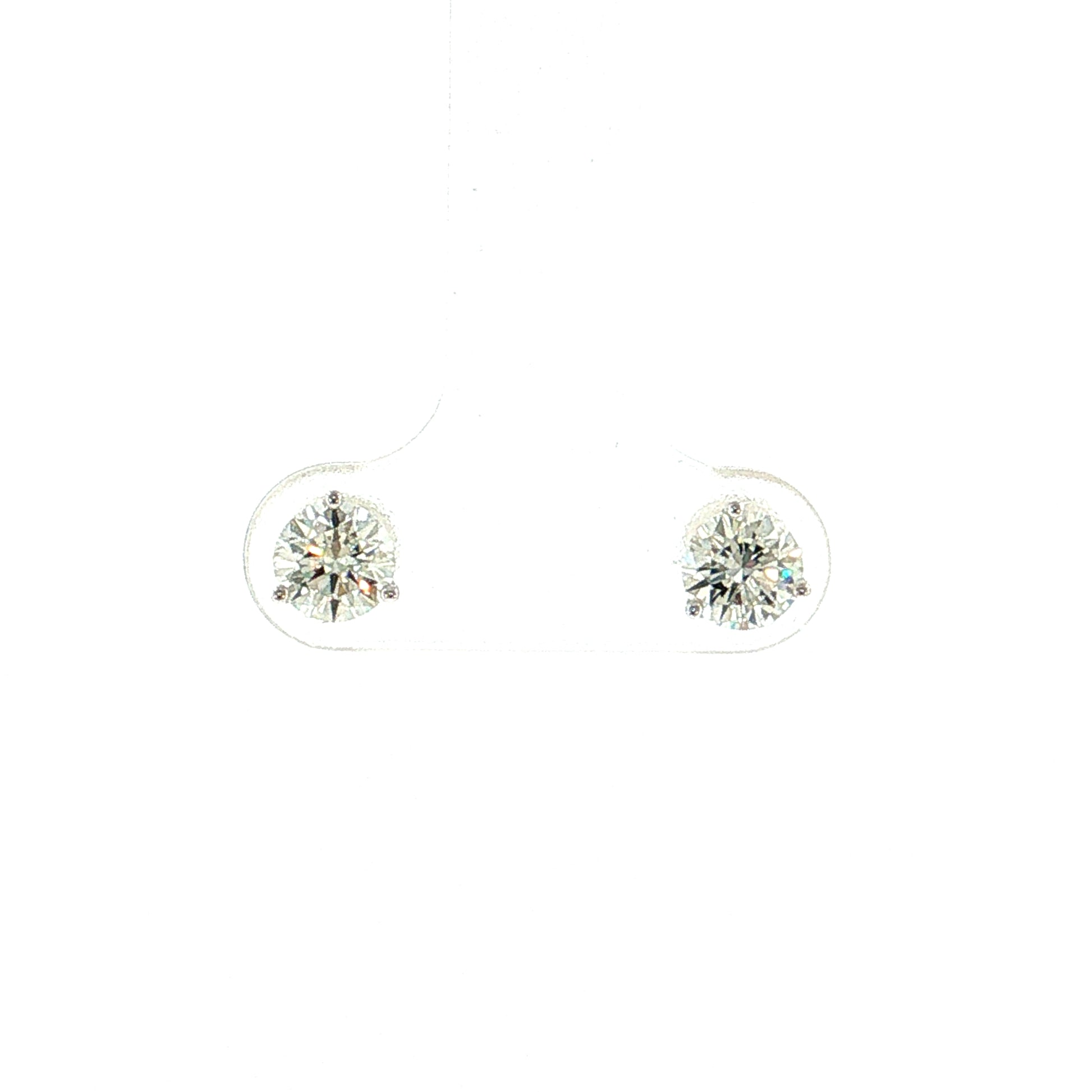 .99 Diamond Stud Earrings 14k White Gold