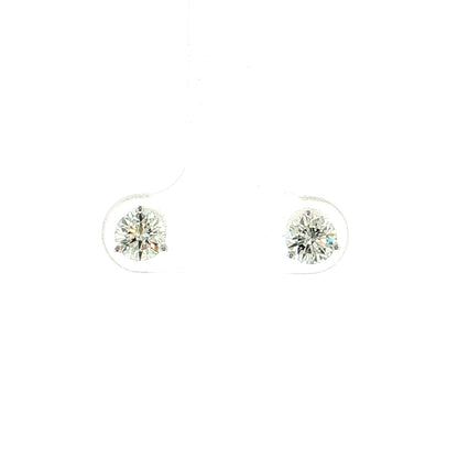 .99 Diamond Stud Earrings 14k White Gold