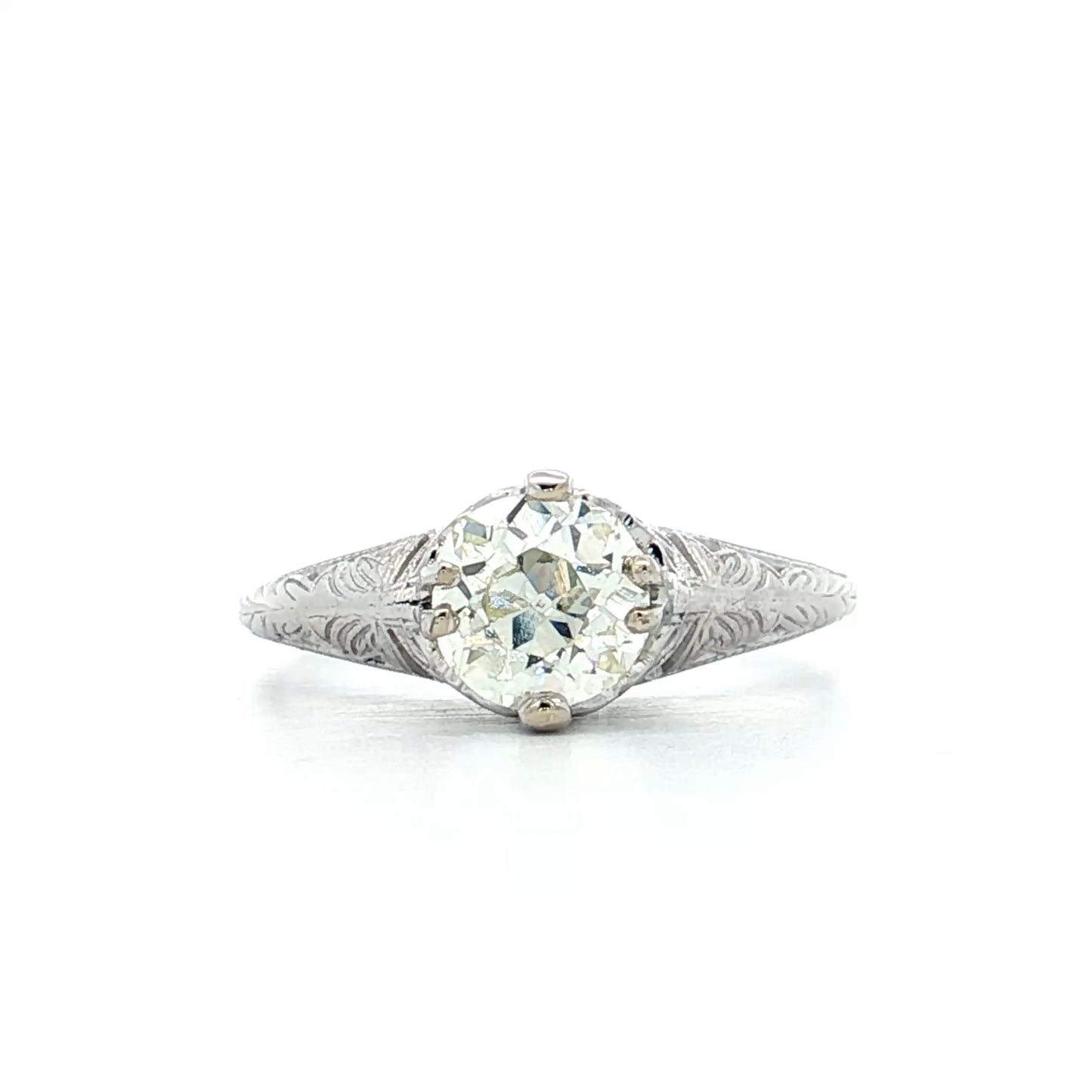 .99 Vintage Deco Diamond Engagement Ring 18k