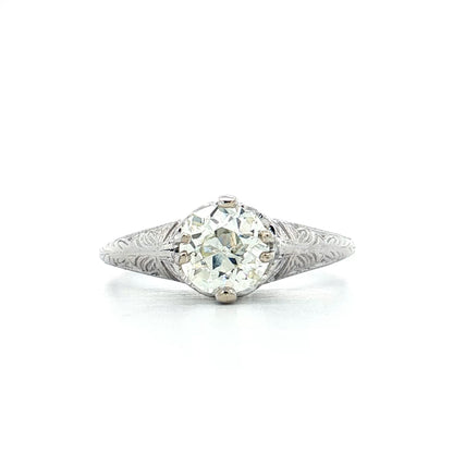.99 Vintage Deco Diamond Engagement Ring 18k