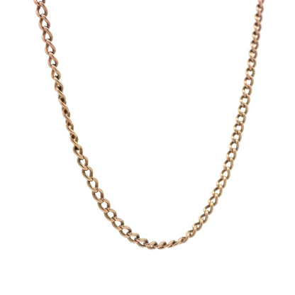 Antique Victorian 18 Inch Chain Necklace in 12k Gold