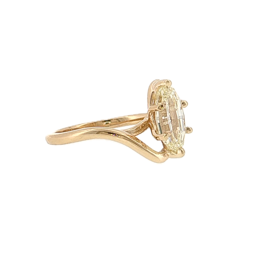 2.00 Marquise Diamond Engagement Ring 14k Yellow Gold