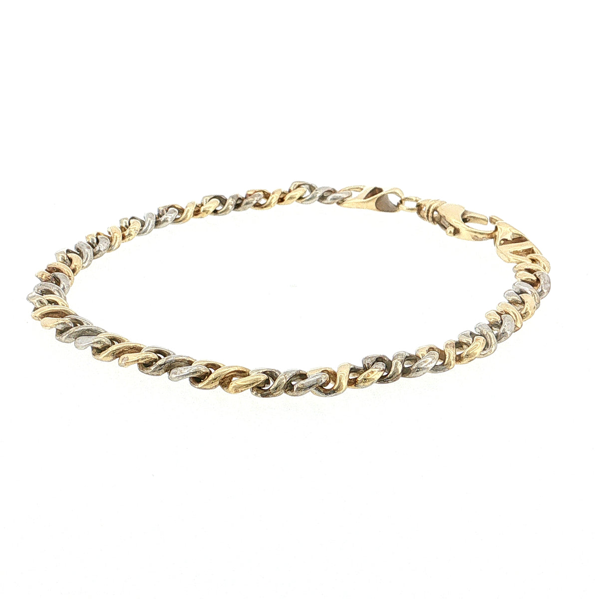 Men's Infinity Link Bracelet Two-Tone 14k