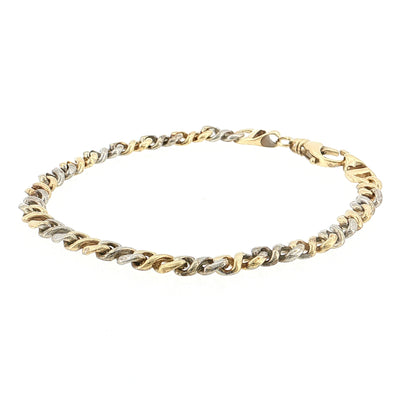 Men's Infinity Link Bracelet Two-Tone 14k