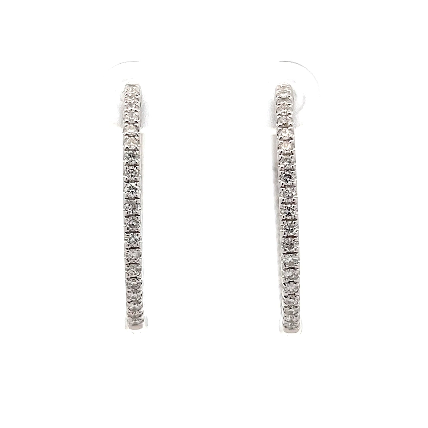 1.00 Inside-Out Diamond Hoop Earrings in 18k