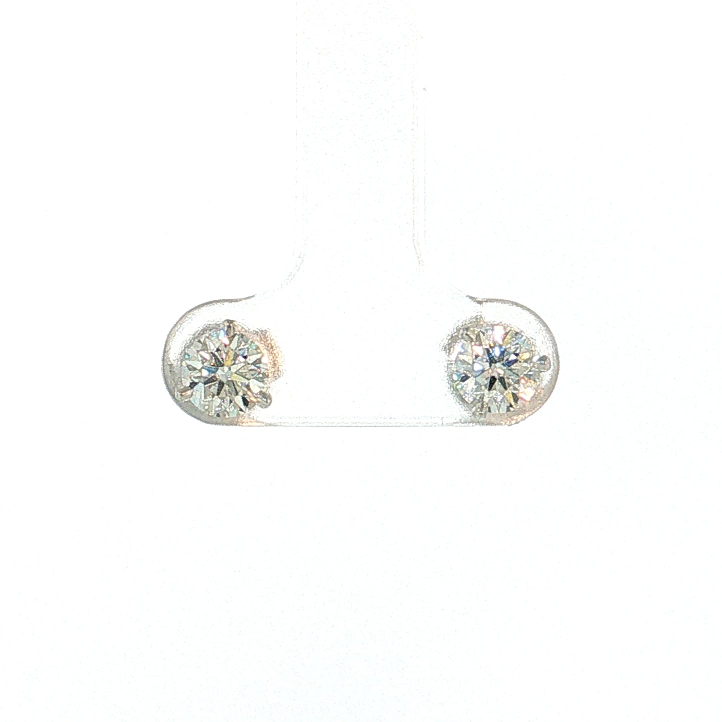 1.00 Diamond Stud Earrings Platinum