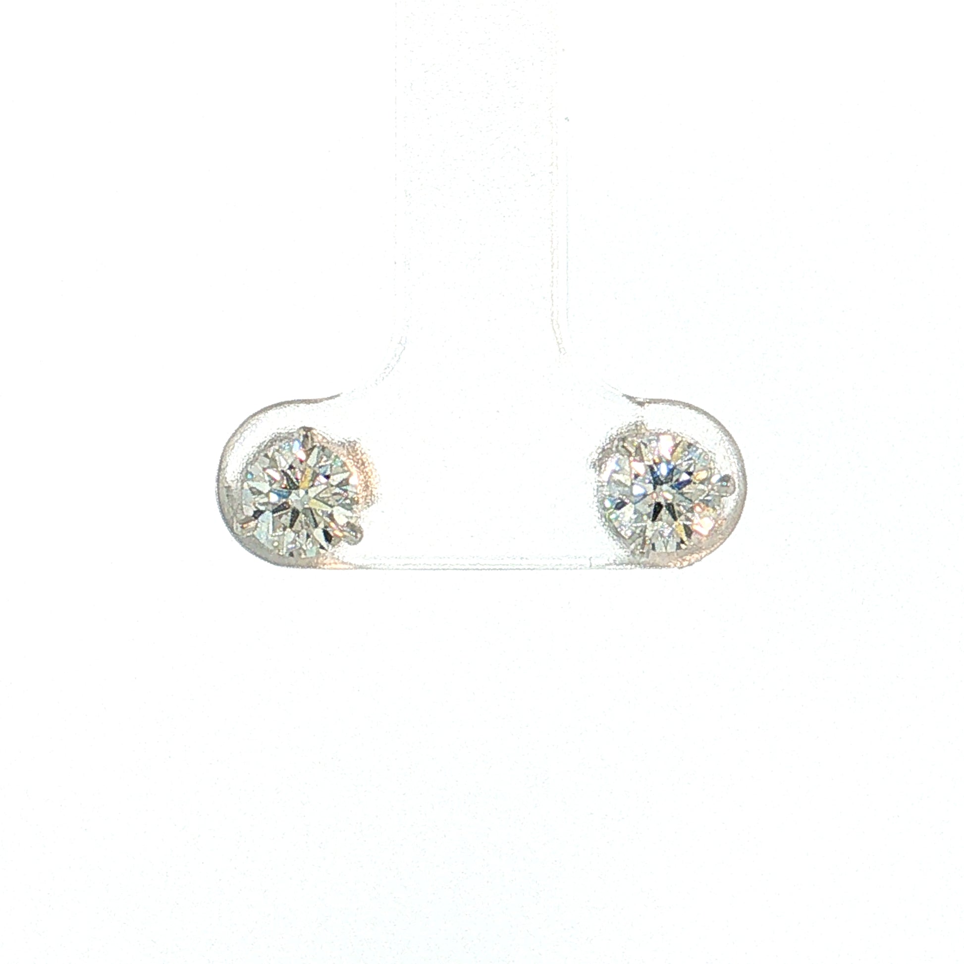 1.00 Diamond Stud Earrings Platinum