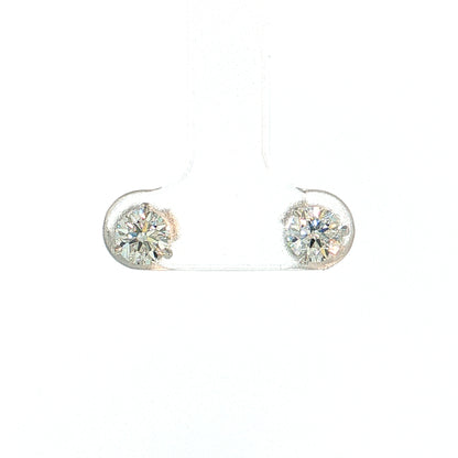 1.00 Diamond Stud Earrings Platinum