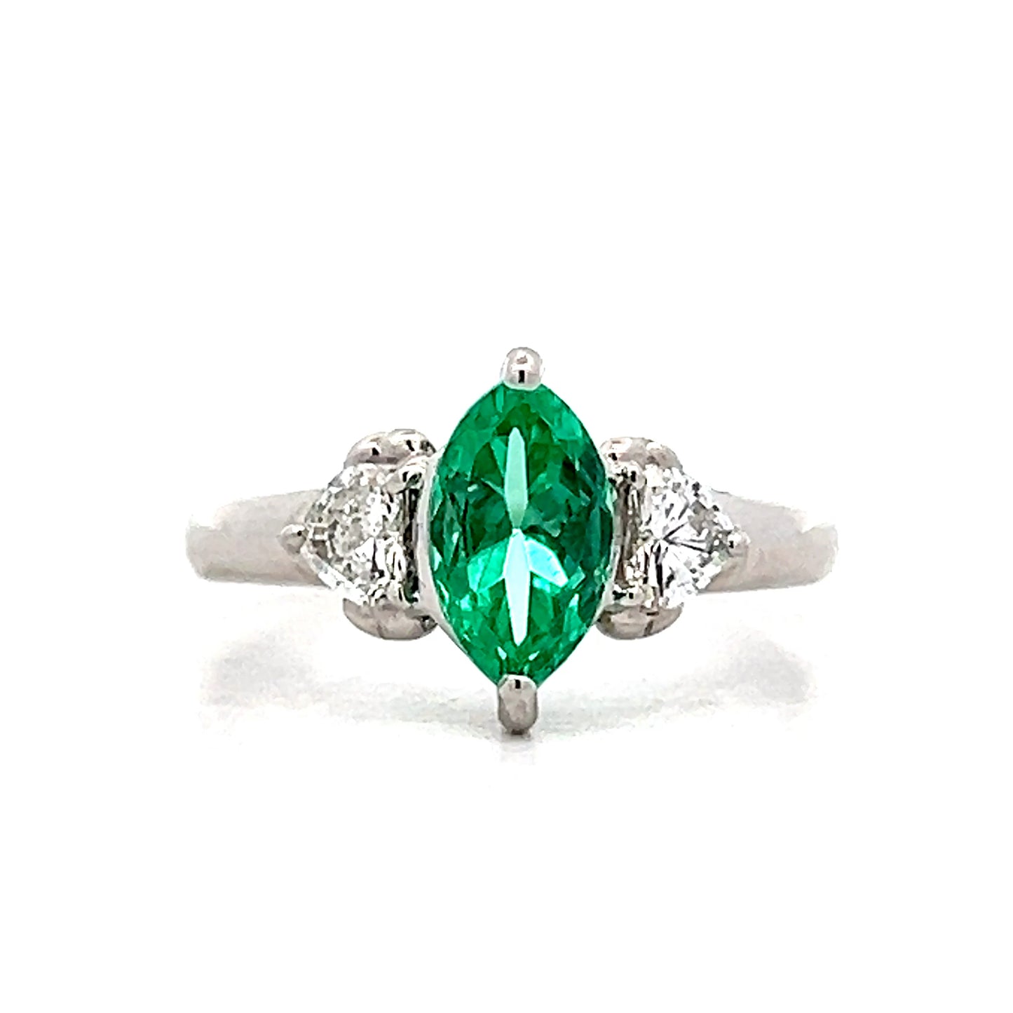 Marquise Emerald Engagement Ring in Platinum – Filigree Jewelers