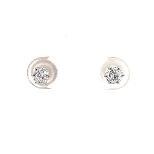 1.00 Round Brilliant Diamond Earring Studs in 14k