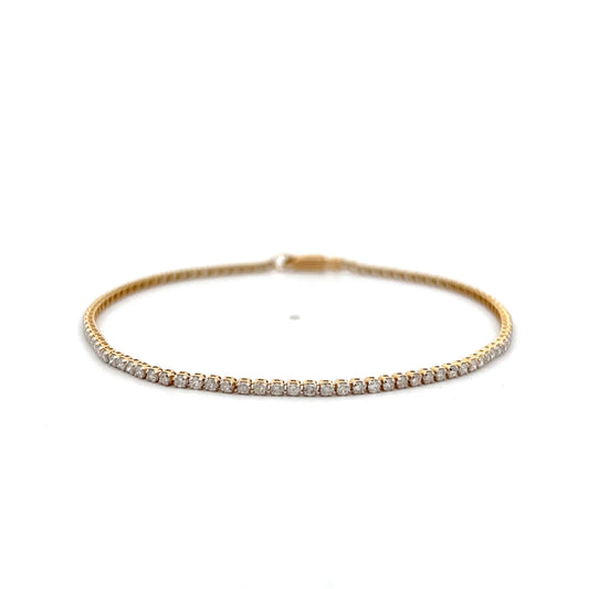 1.00 Round Brilliant Diamond Tennis Bracelet in 14k