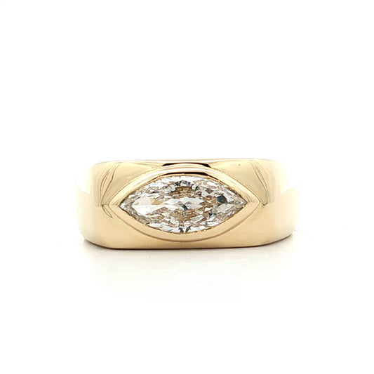 1.01 Chunky Marquise Diamond Right Hand Ring in 18k