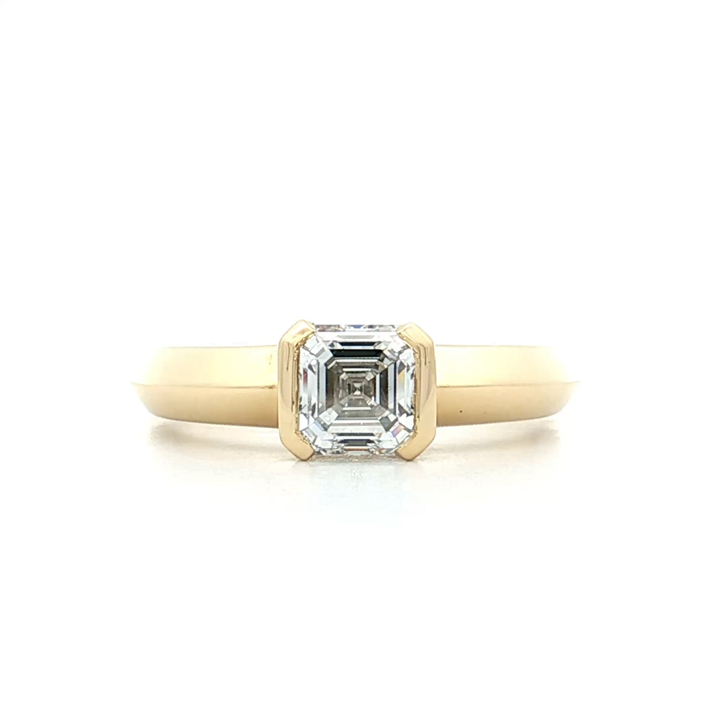 1.01 GIA Asscher Diamond Engagement Ring 18k