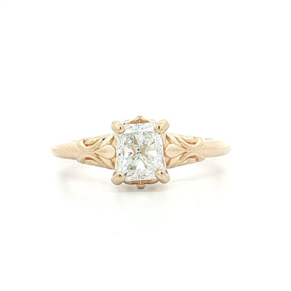 1.01 GIA Radiant Cut Diamond Engagement Ring 14k