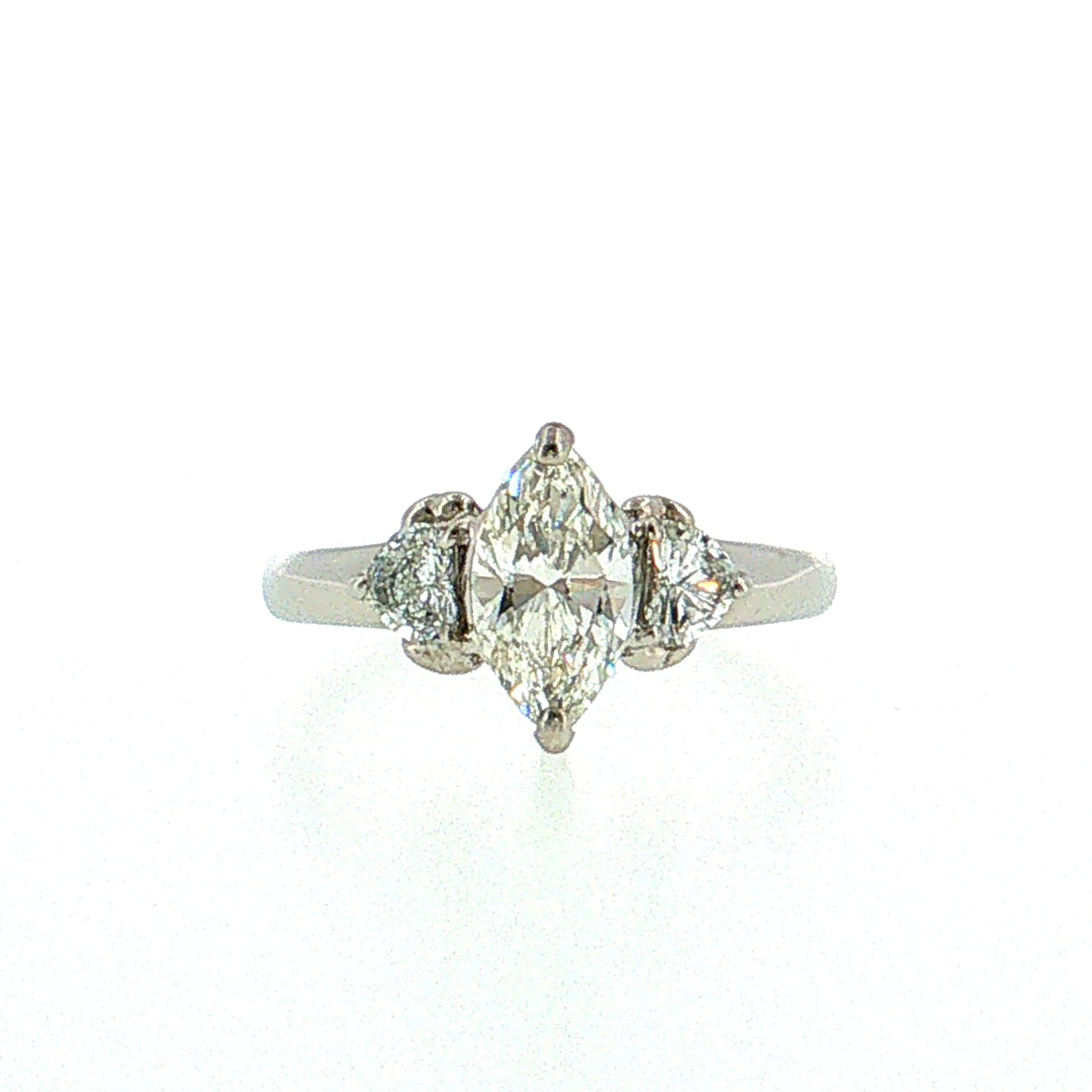 1.01 Marquise Diamond Engagement Ring Platinum