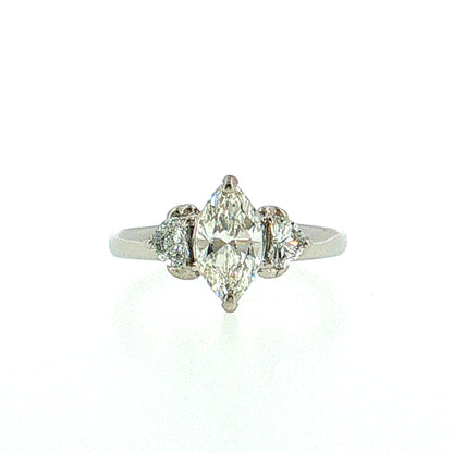 1.01 Marquise Diamond Engagement Ring Platinum