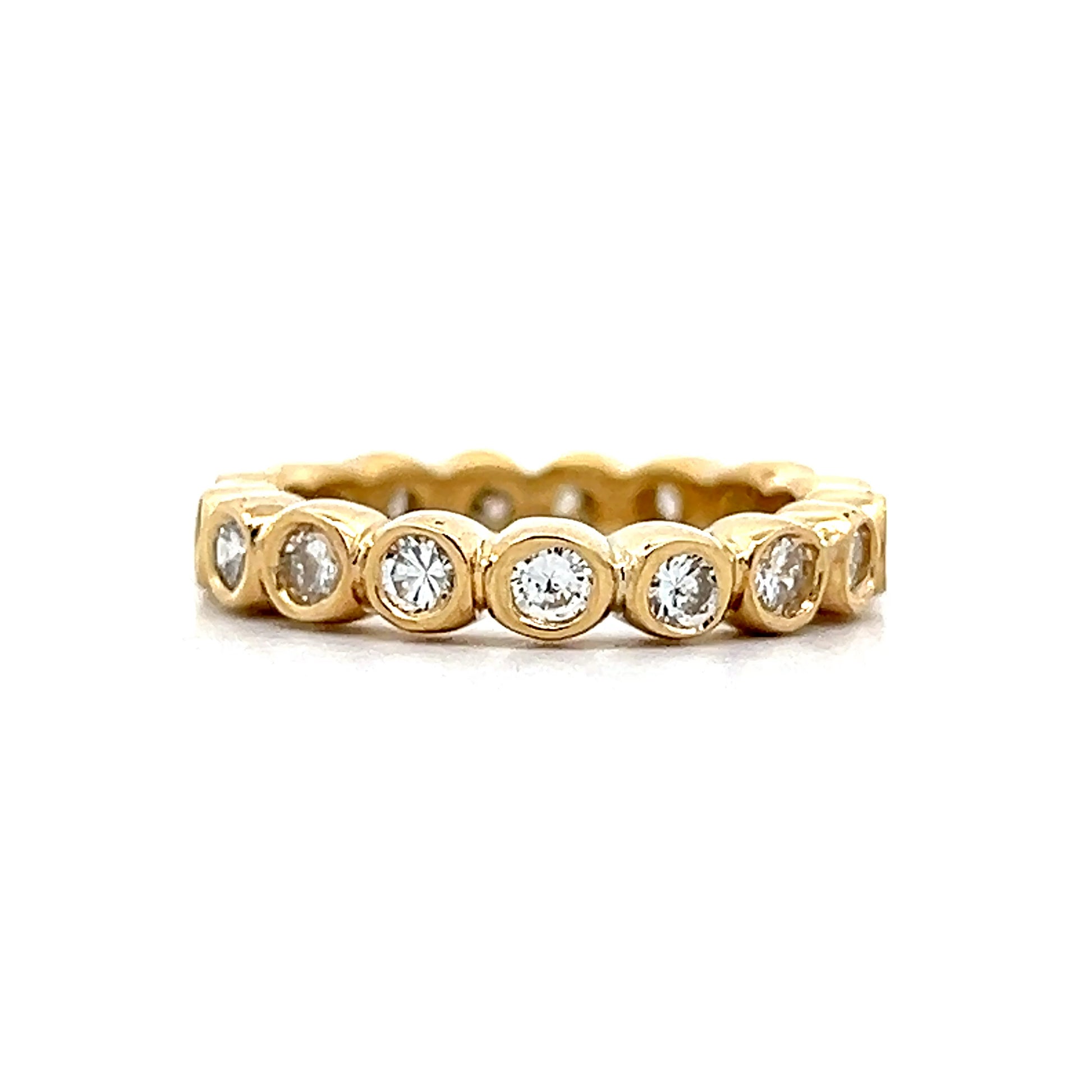 1.02 Bezel Diamond Eternity Band in 18k 