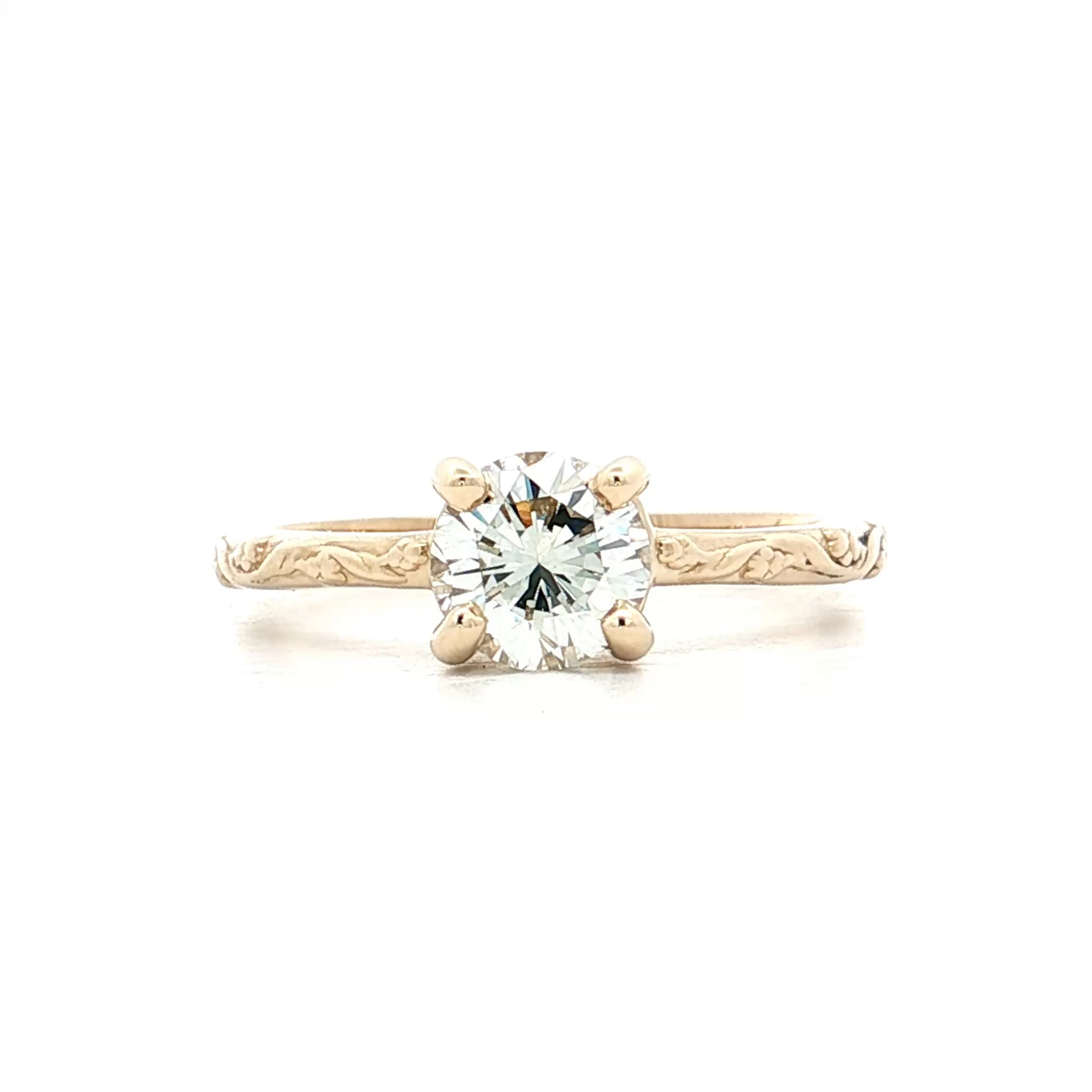 1.02 GIA Round Brilliant Diamond Engagement Ring 14k
