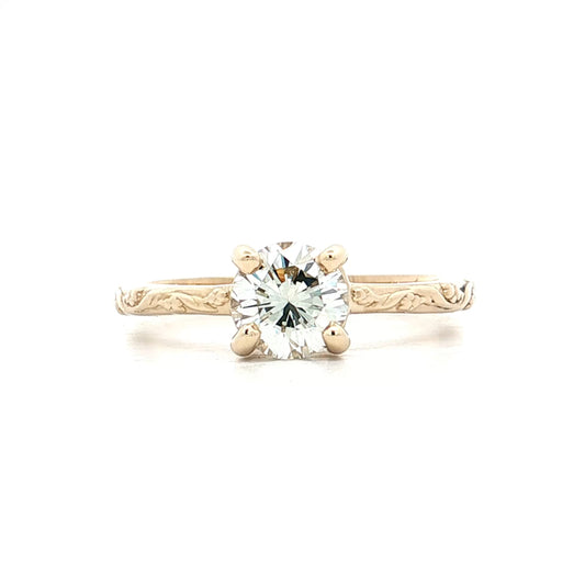1.02 GIA Round Brilliant Diamond Engagement Ring 14k