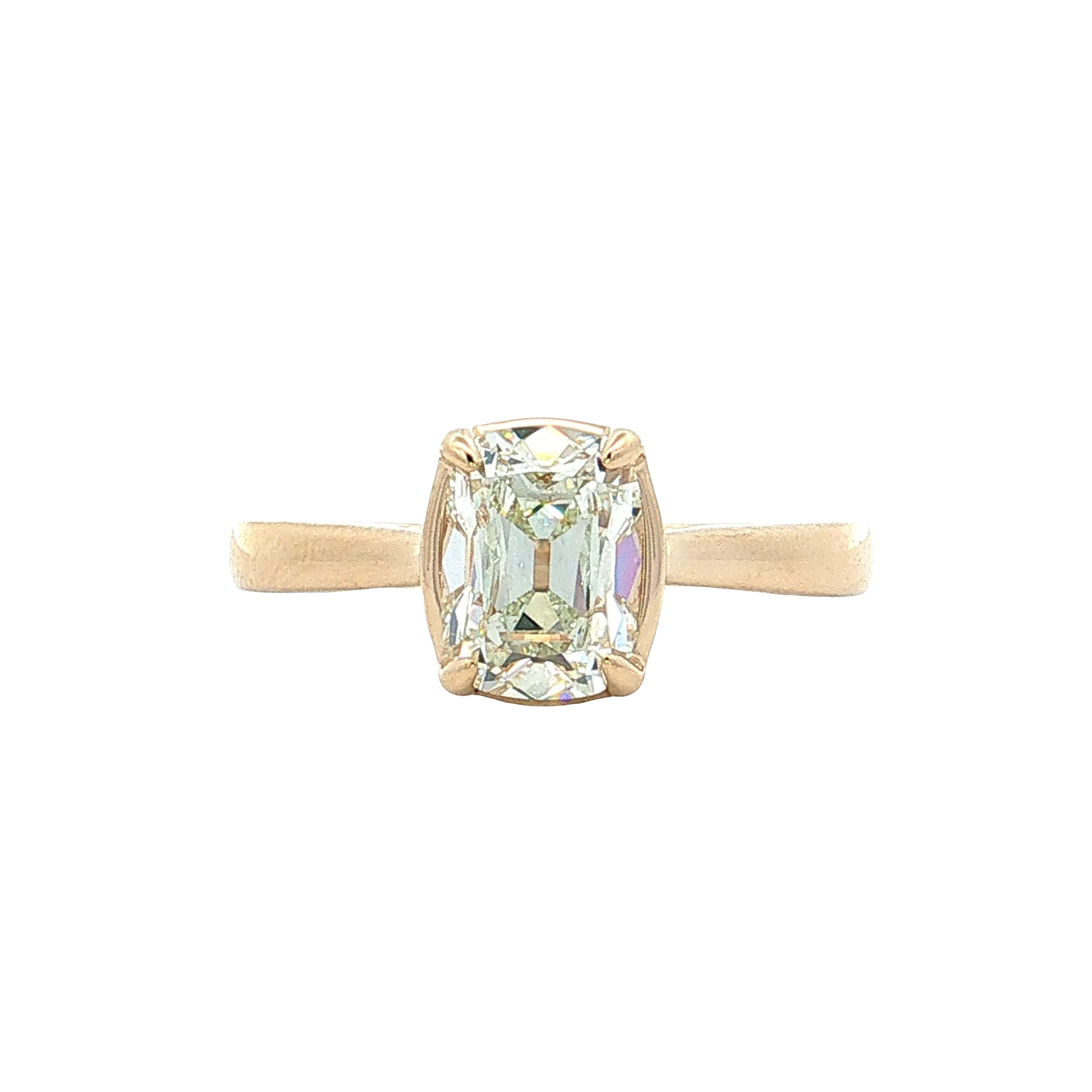 1.03 Old Mine Cushion Diamond Engagement Ring 14k