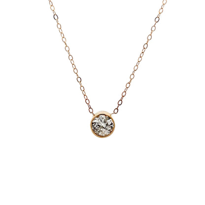 1.04 Old European Diamond Pendant in 14k