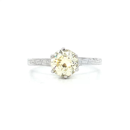 1.05 Vintage Deco Solitaire Engagement Ring in 14k